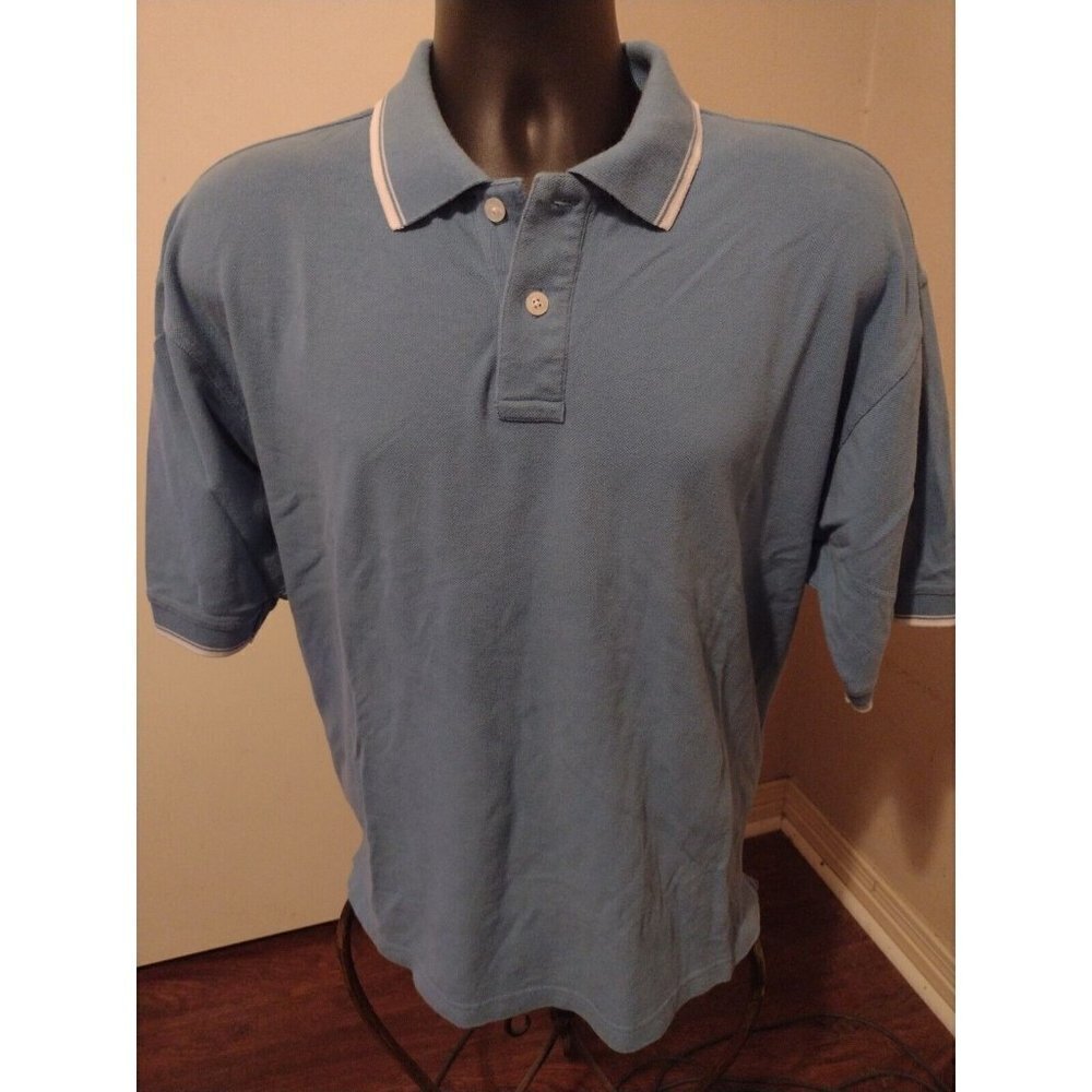 Atlantis Paradise Island Andrews Men's Polo Shirt XL Short Sleeve Blue Cotton